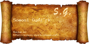 Somosi Györk névjegykártya